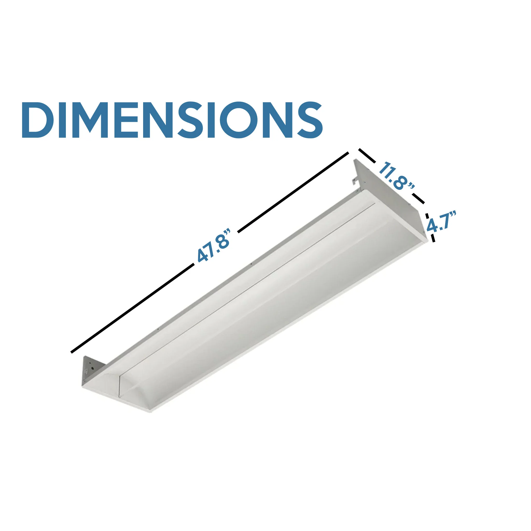 1 x 4 Foot LED Fin-Style Center Basket Troffer, Wattage Selectable: 21/28/32, 120-277V, 4000K - Image 3