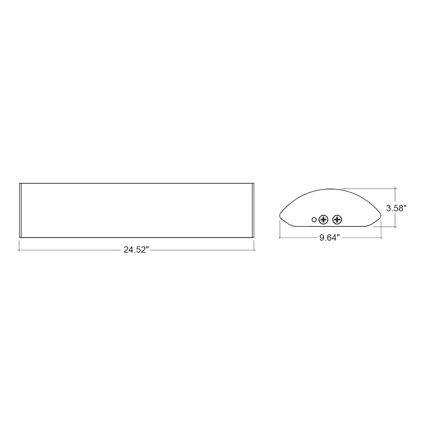 10" X 2FT LED Frosted Wrap Light, 3250 Lumen Max, Wattage and CCT Selectable, 120-277V - Image 3