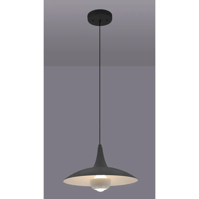 11" Decorative 2 Level Pendant Light, 600 Lumens, 12W, CCT Selectable, Black or White Finish - Image 4