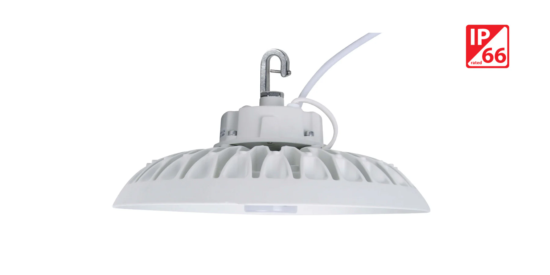 11" LED UFO High Bay, 100 Watt, 120-277V, 15,321 Lumens, 5000K, White Finish - Image 4