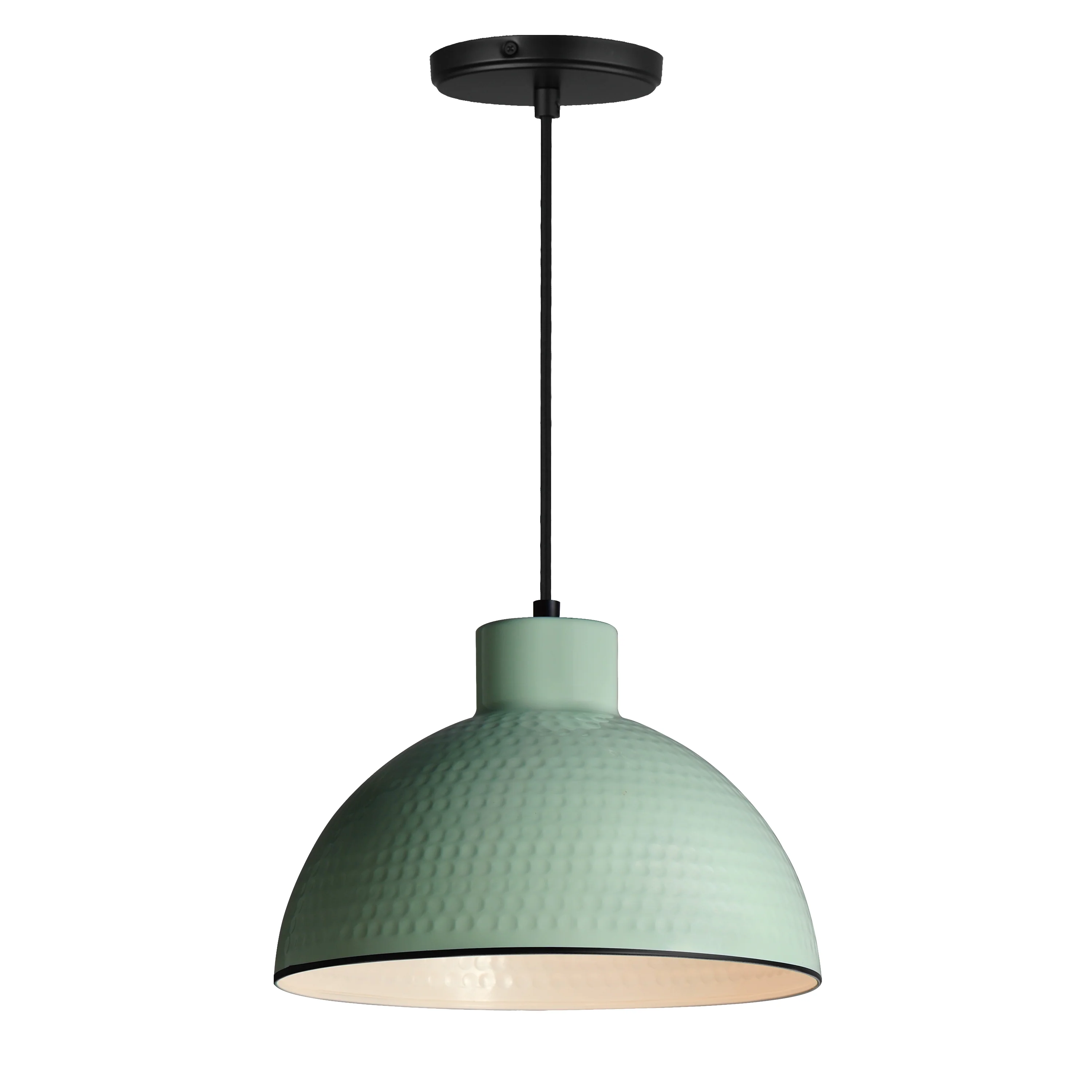12" Rockport 1-Light Pendant, Black / Antique Copper or Sage Green - Image 6