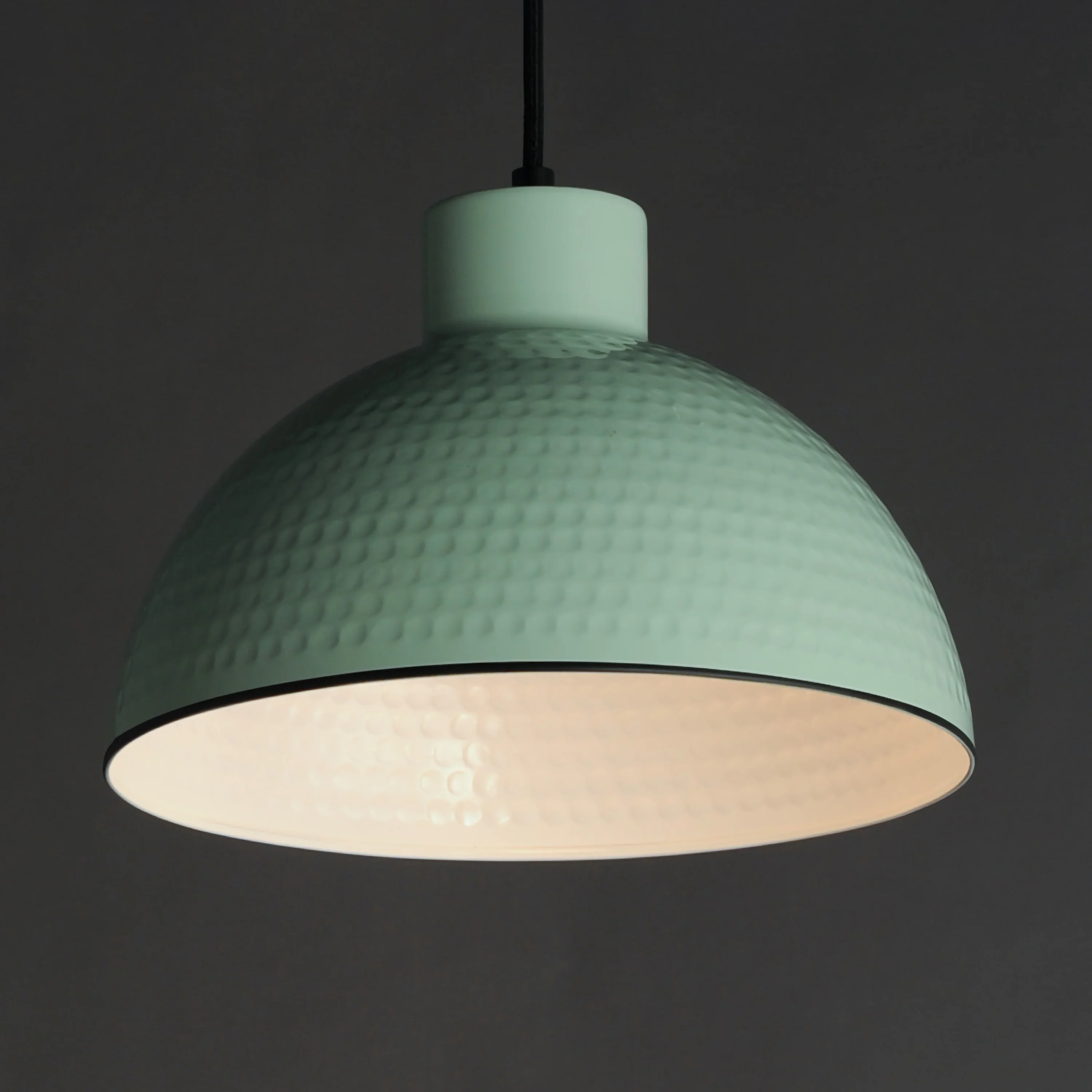 12" Rockport 1-Light Pendant, Black / Antique Copper or Sage Green - Image 8
