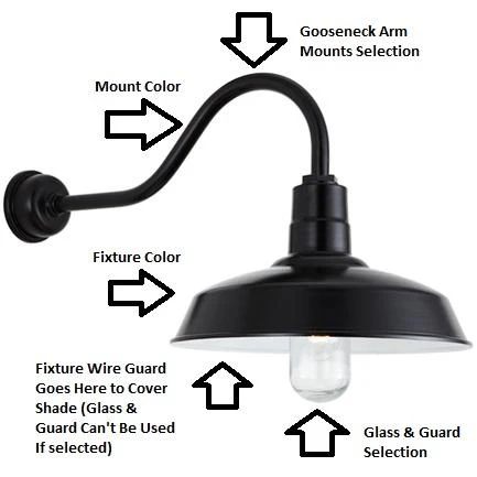 12" Shade Hi-Lite Gooseneck, Warehouse Collection, H-15112 Series (Available in Multiple Color Finishes) - Image 3