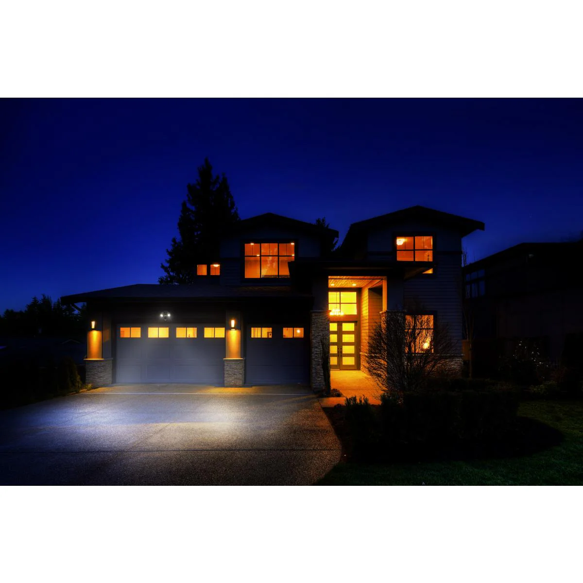 2 Head Outdoor SMART Security Light, With Camera, Starfish enabled, White Finish - Image 2