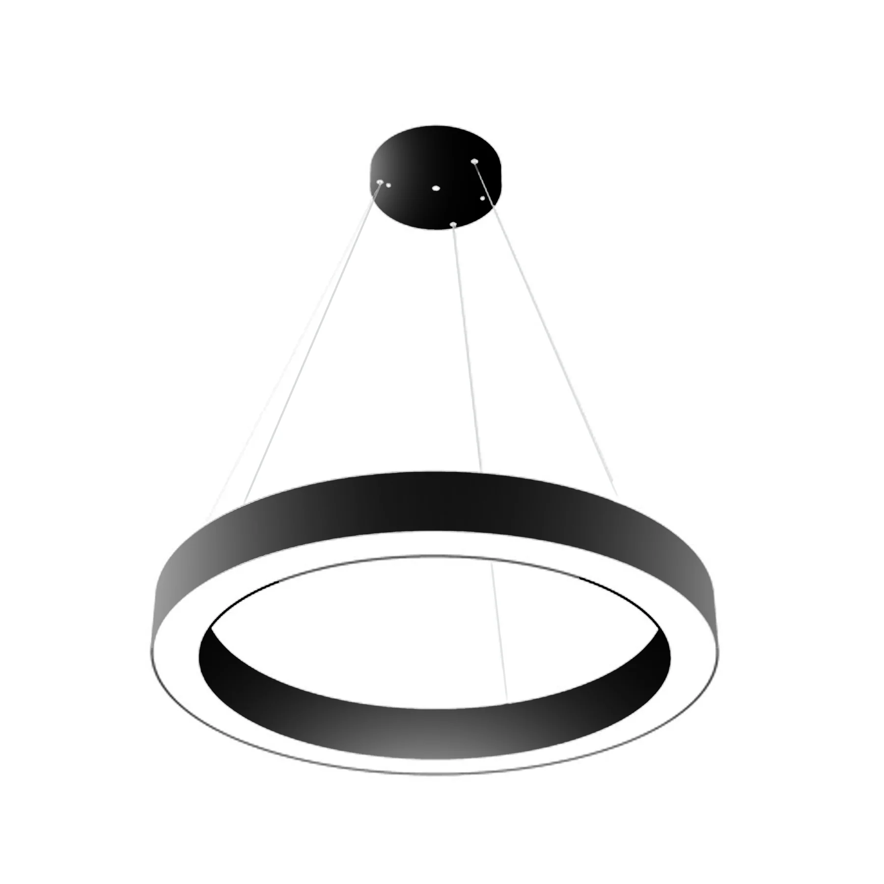 24" LED Round Pendant Light, 4000 Lumen Max, Wattage and CCT Selectable, 120-277V, White or Black Finish - Image 8