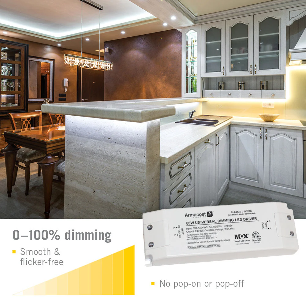 24w, 45W, or 60W Universal Dimming LED Driver, 24-Volt DC - Image 3