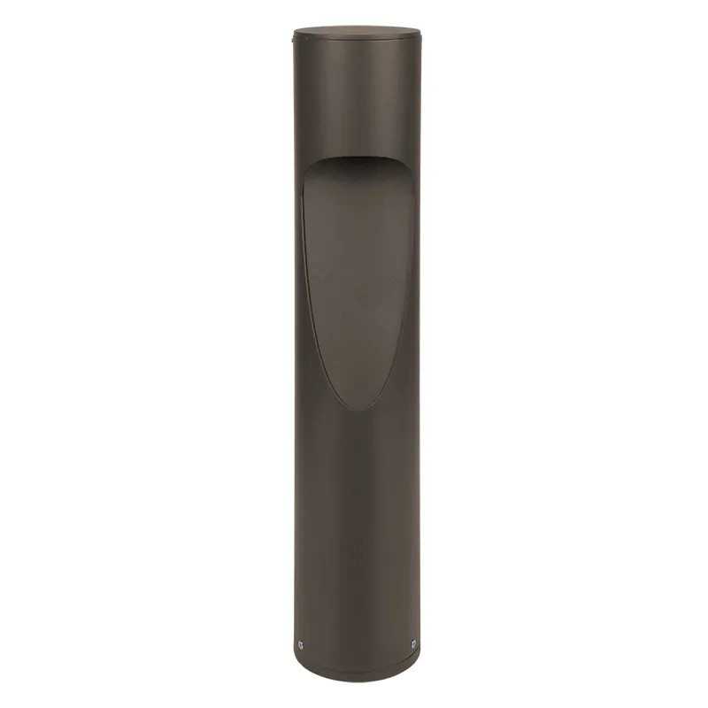 26" Round Path-Light Bollard Lights, 1500 Lumens, 15W, CCT Selectable, 120-277V, Black or Bronze