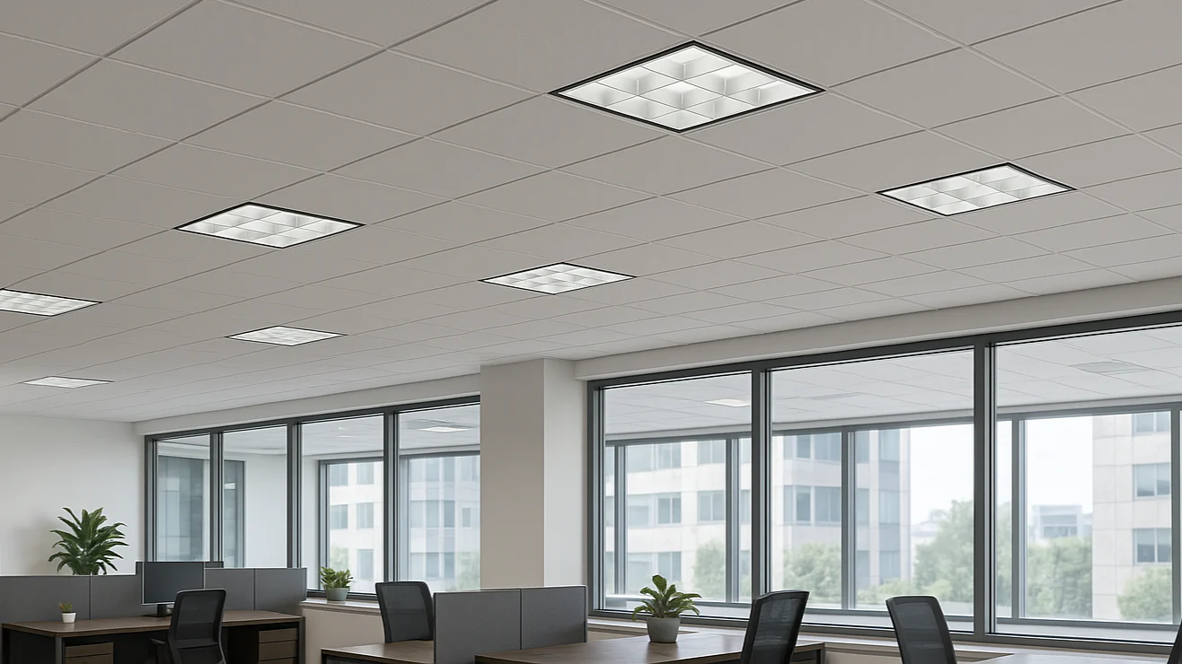 2X2 Foot LED 9 Cell Parabolic Troffer, LED T8 Tube Ready (2 Lamps), 120-277V - Image 2