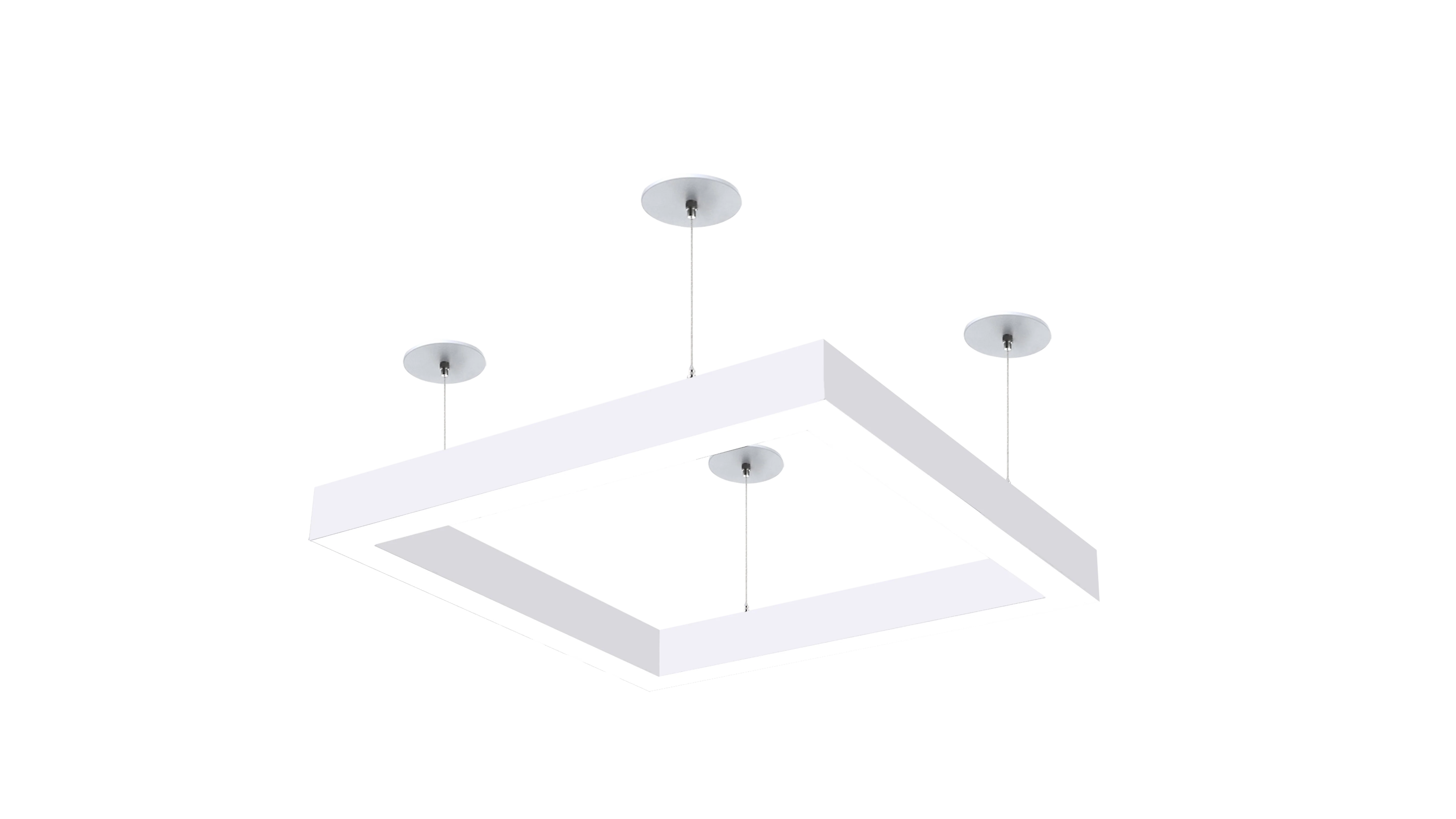 2x2 Square Pattern LED Linear Direct/Indirect Pendant Fixture, 12,600 Lumens, 120 Watt, 120-277V, 4CCT Selectable, White or Black Finish - Image 5