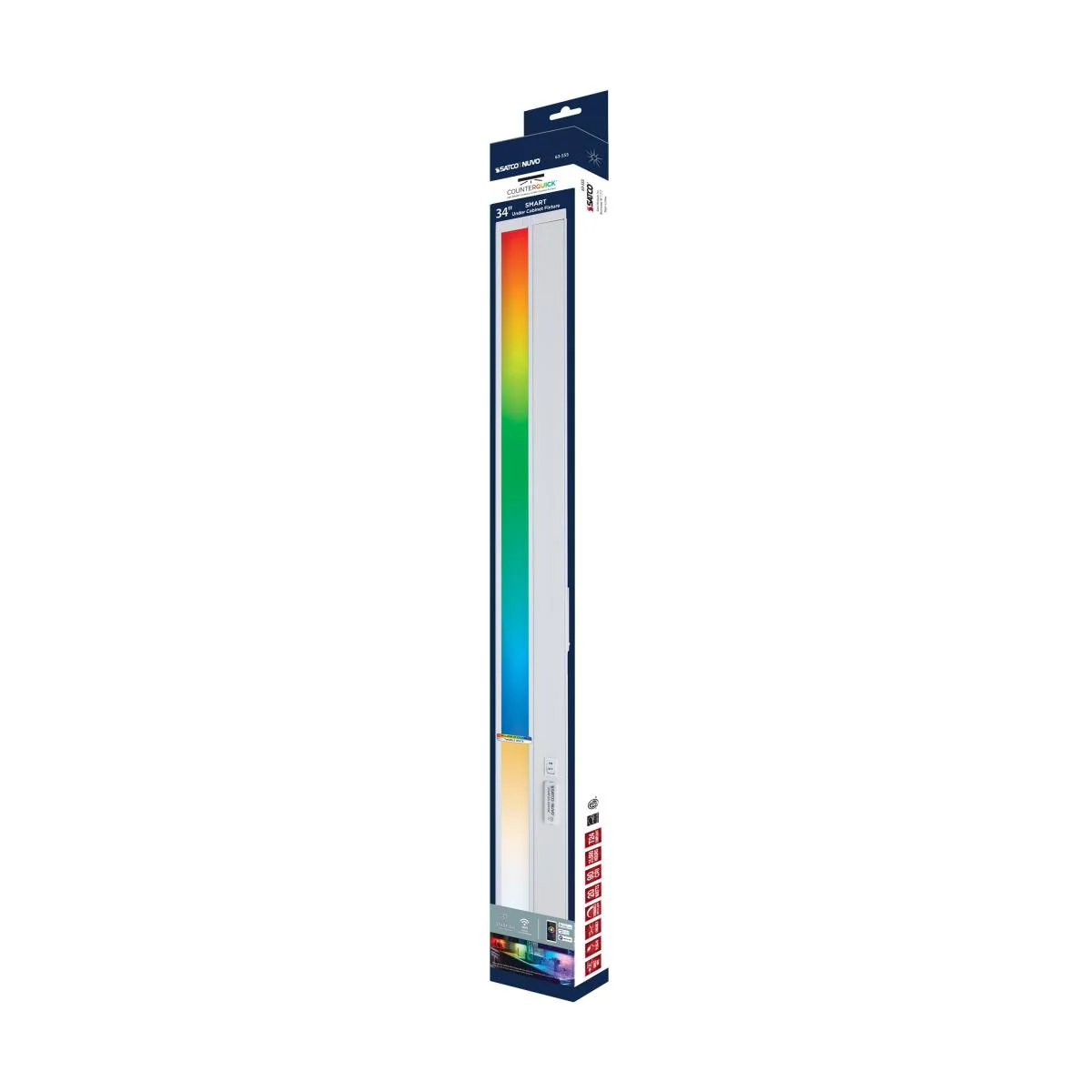 34 Inch LED Under Cabinet Light, SMART Starfish, RGB and Tunable White, White Finish - Image 17