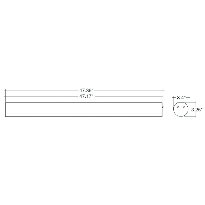 4' Architectural Tubular Linear Fixture, 40W, 4600 Lumens, CCT Selectable, 120-277V - Image 3