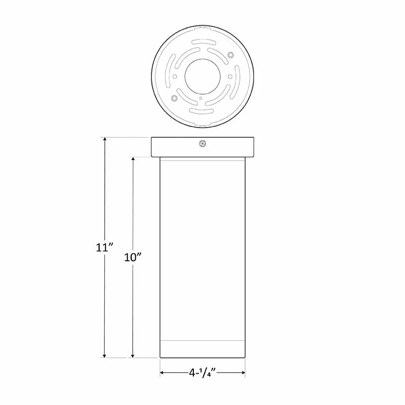 4" Ceiling Mount Cylinder Light, Triac Dimming, CCT & Wattage Selectable, 120-277V, White - Image 4