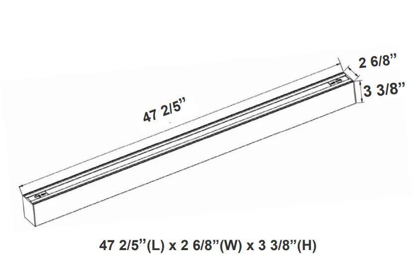 4 FT LED Linear Fixture, 4710 Lumens, 40W, CCT Selectable, 120-277V, White Finish, Canopy Kit Included - Image 4