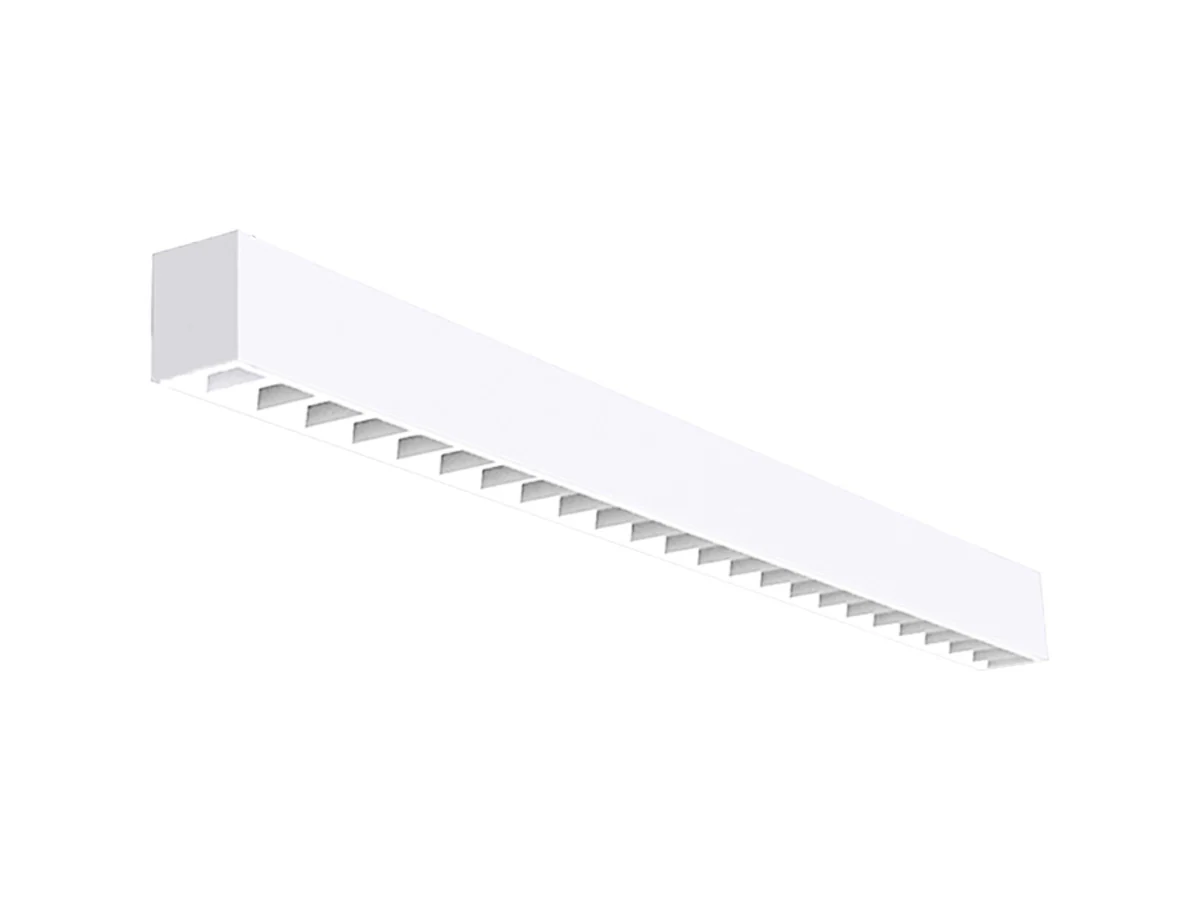 4 FT LED Direct/Indirect Suspended Linear Fixture, 5500 Lumen Max, Wattage and CCT Selectable, 120-277V, Black, White, or Silver Finish - Image 13