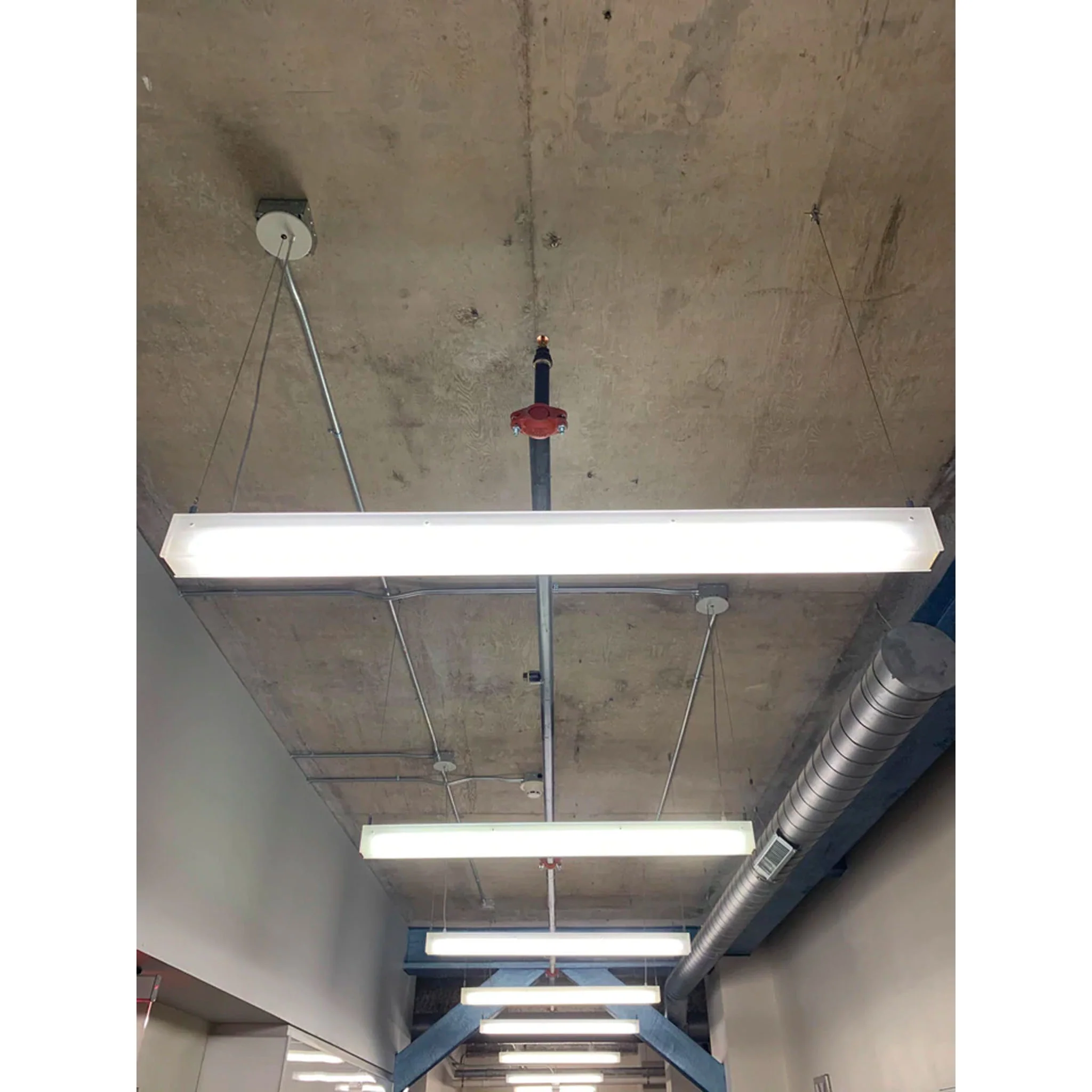 4 FT Linear Suspended LED Beam, 4600 Lumen Max, 40W, CCT Selectable, 0-10V Dimmable, 120-277V, Transparent Frosted Housing, Power Feed Cable Included - Image 6