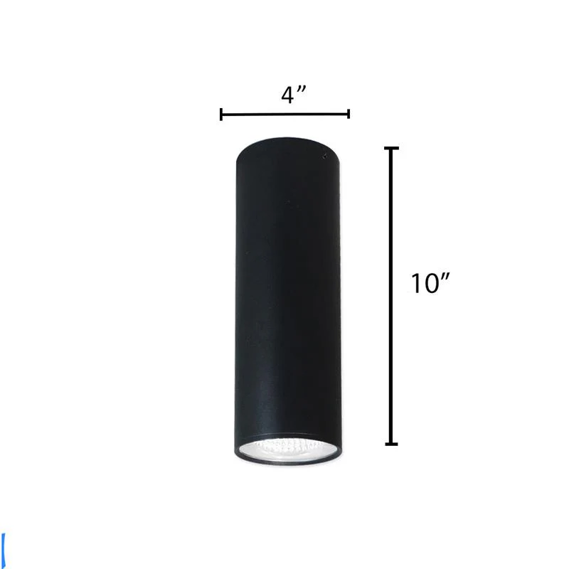 4" LED Architectural Cylinder Light Fixture, 1680 Lumens, Wattage and CCT Selectable, 120-277V, Black Finish - Image 3