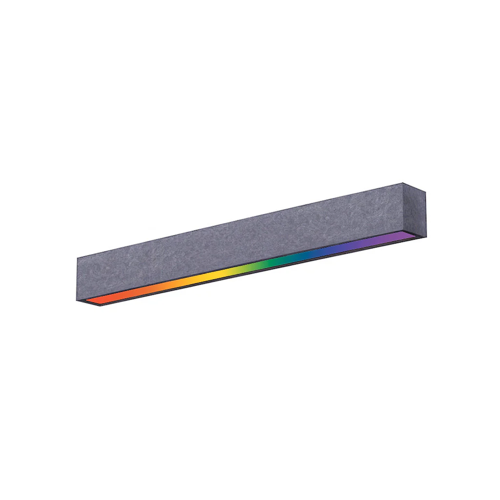 4FT LED RGBW Acoustic Linear Fixture, 4800 Lumen Max, 40W, CCT Selectable, 120-277V, Dark Gray, Gray, or Royal Blue Finish - Image 6