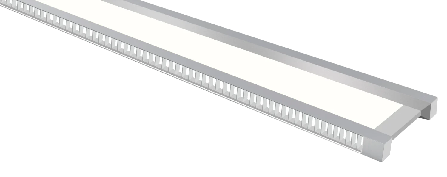 4FT Vertical Linear LED Fixture, 3200 Lumens, 40W, CCT Selectable, Louver Lens, Internal Driver 110-277V, White or Black Finish