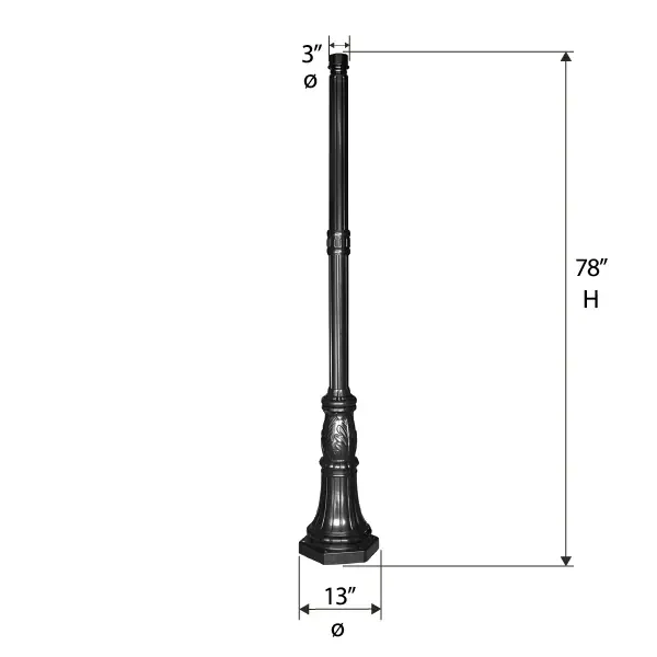 6.5 Foot Lamp Post, 3" Fitter - Image 3