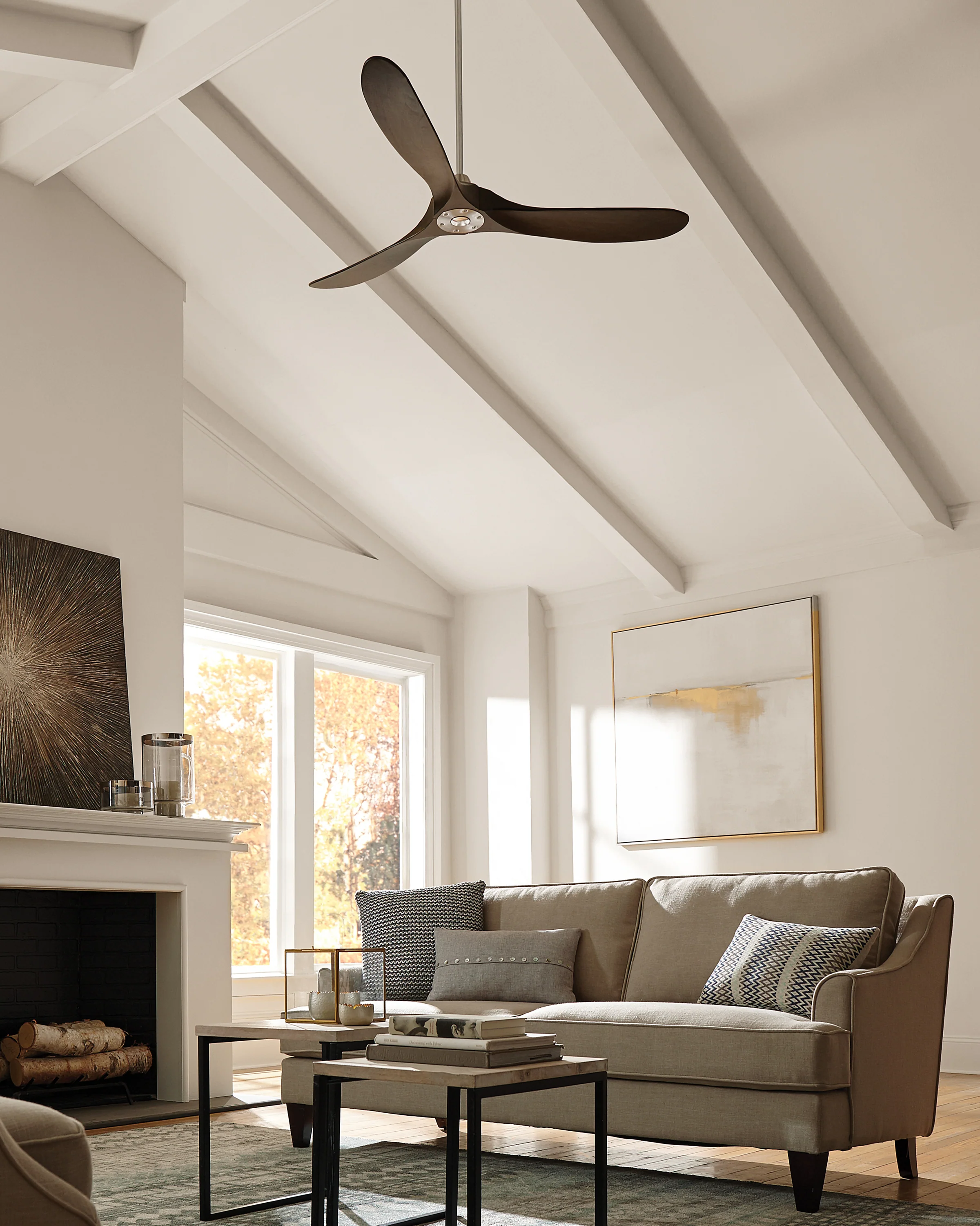 60" Maverick - Brushed Steel with Dark Walnut Blades - Image 3