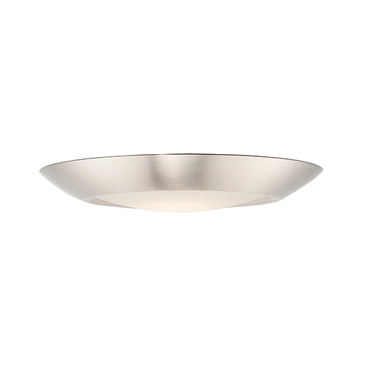 7.5" LED Flush Mount, 1200 Lumens, 13.5W, 3000K CCT, 120V, Black, Satin Nickel, or Bronze  Finish - Image 2