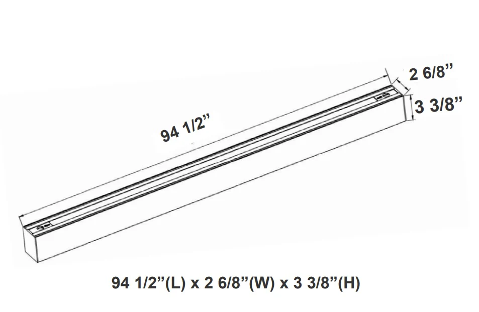 8 FT LED Linear Fixture, 8800 Lumens, 80W, CCT Selectable, 120-277V, White Finish, Canopy Kit Included - Image 4