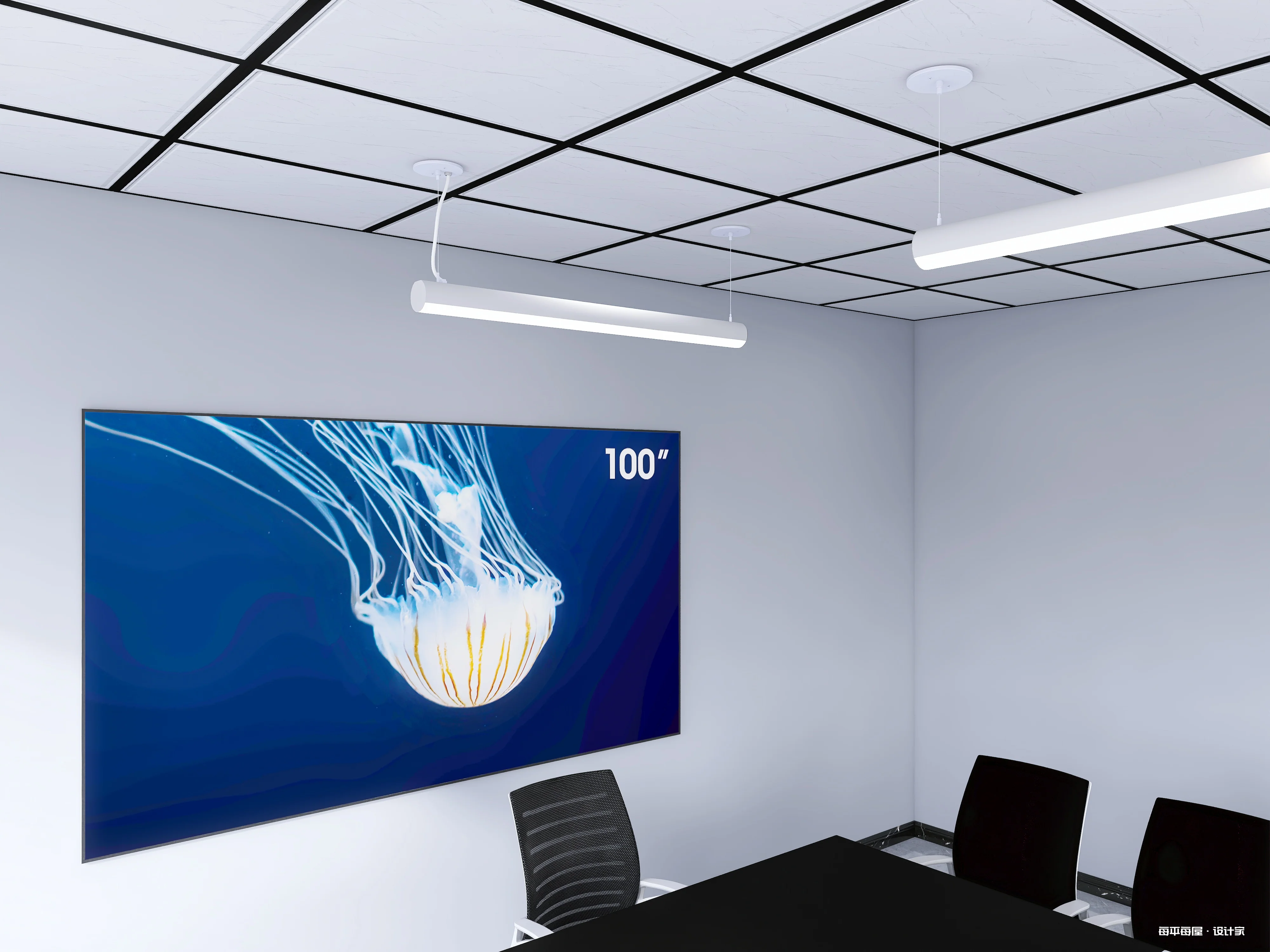 8 FT LED Suspended Linear Fixture G2, 9600 Lumen Max, 80W, CCT Selectable, 120-277V, White or Black Finish - Image 6
