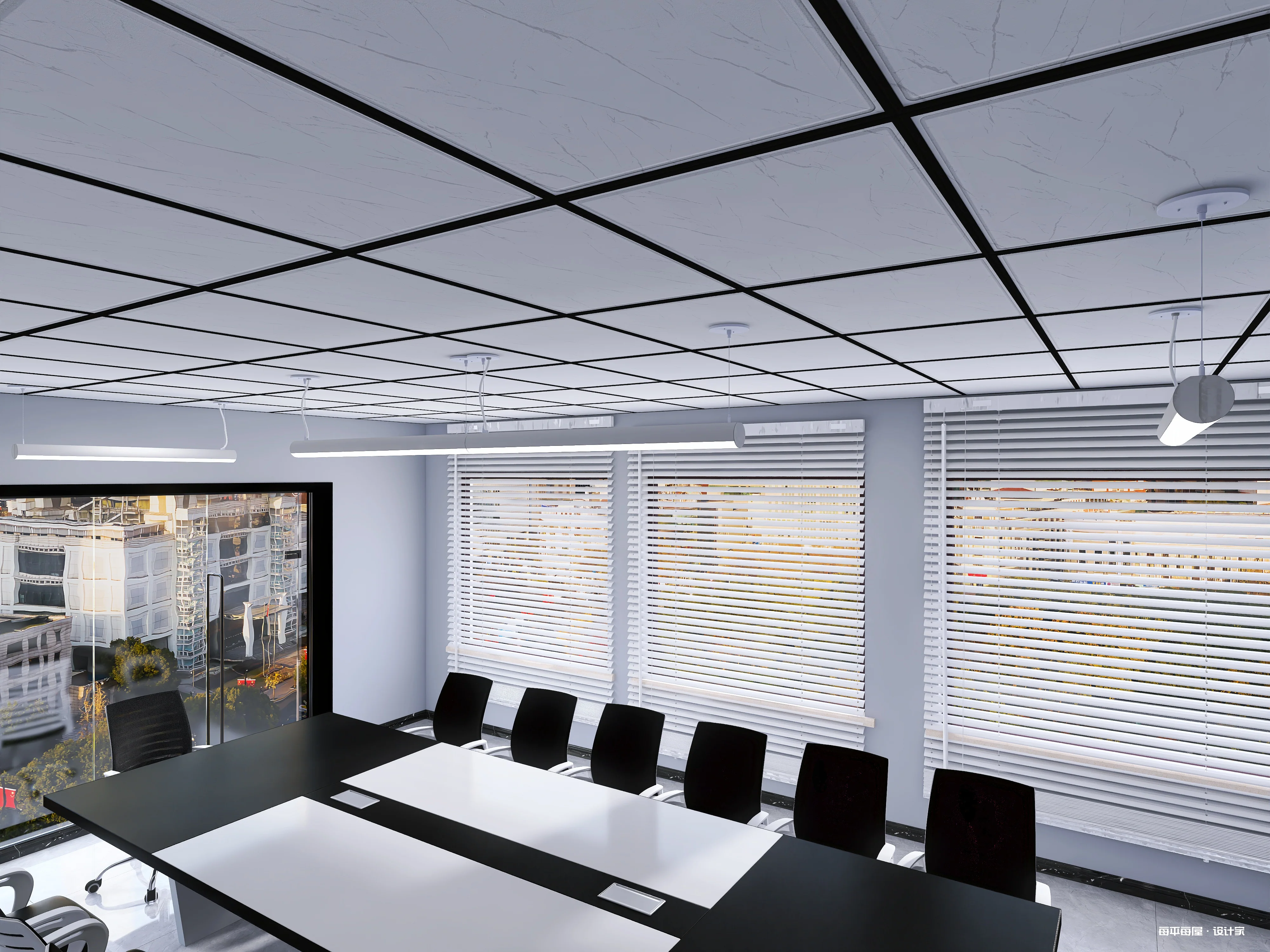 8 FT LED Suspended Linear Fixture G2, 9600 Lumen Max, 80W, CCT Selectable, 120-277V, White or Black Finish - Image 7