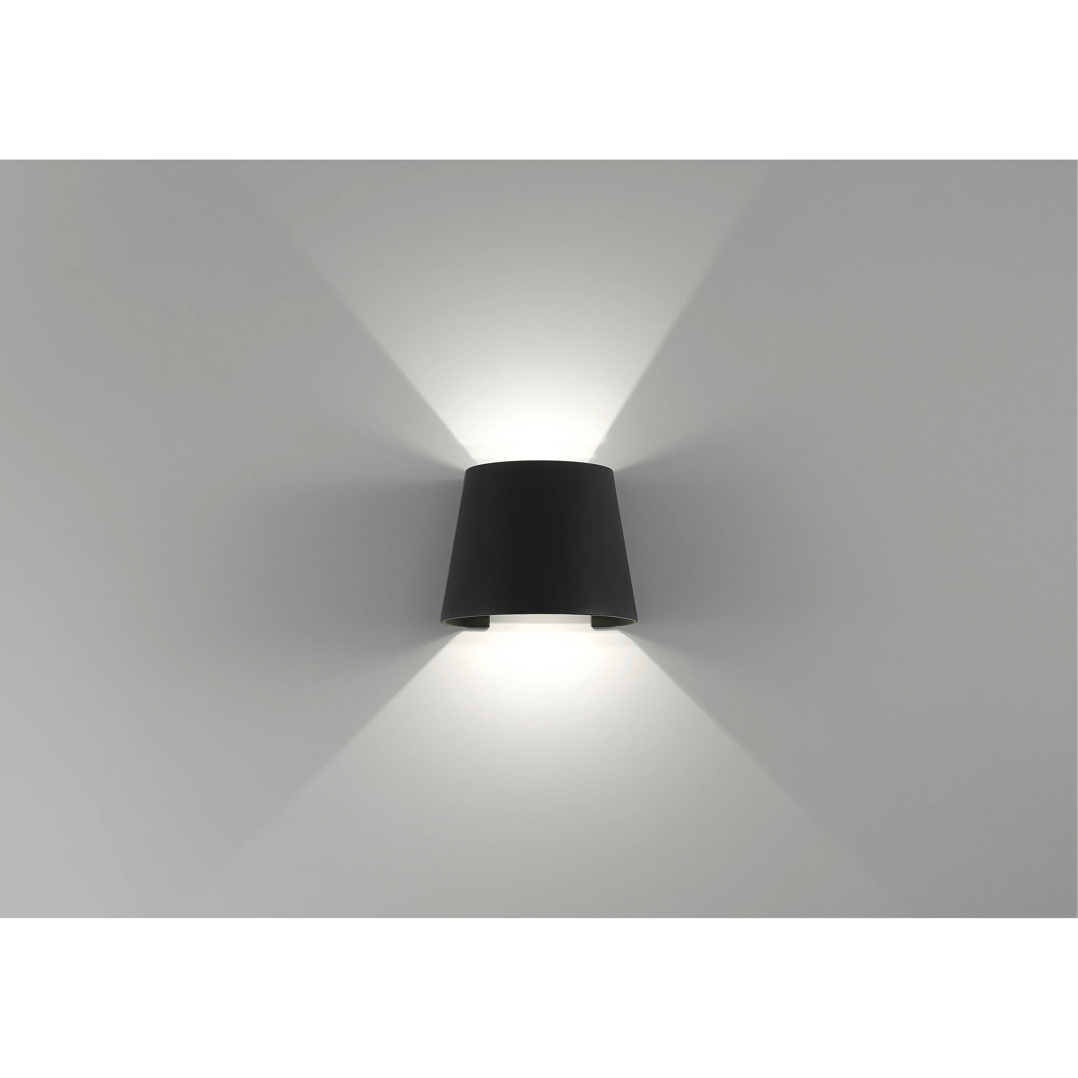 Bi-Directional Outdoor LED Wall Light, 480 Lumens, 6W, 3000K, 120V, Black Finish, Cone Collection - Image 3