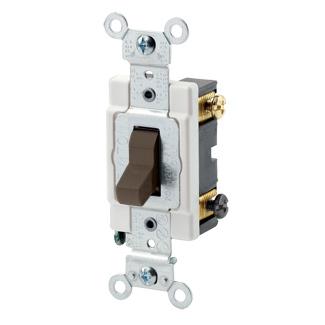 Commercial Spec Double Pole Toggle Switch, 20 Amp, 120/277 Volt (White, Gray, Ivory, Light Almond, Brown) - Image 2