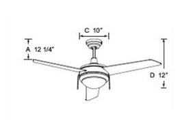 CONTEMPO LED 3-Blade Ceiling Fan Light Kit, 50" Sweep, 16W, 3000K - Image 2