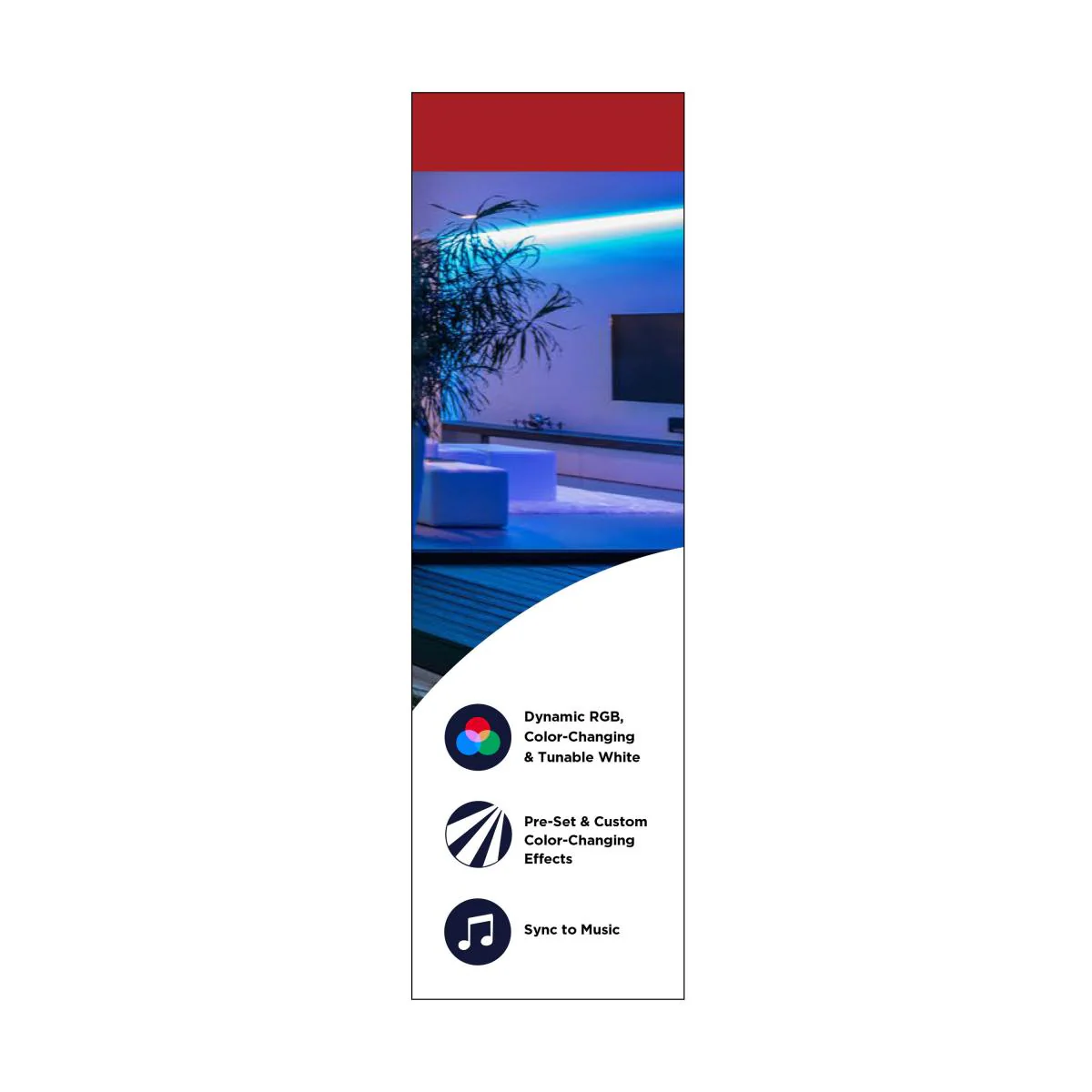 Dimension Pro, Tape Light Strip, 32 ft, Hi-Output, RGB plus Tunable White, Plug connection, Starfish IOT Capable, IR Remote Included - Image 13