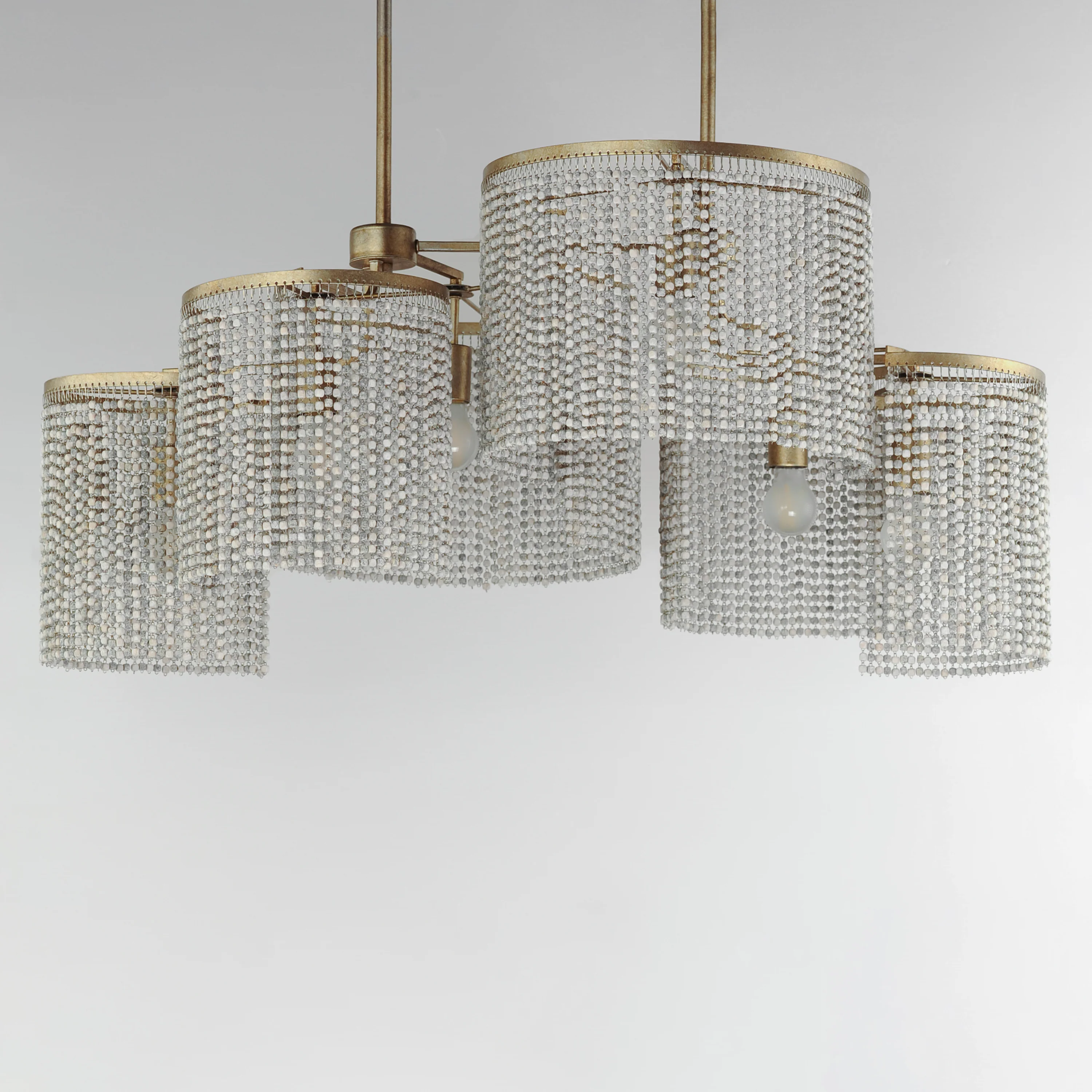 Fontaine 6-Light Linear Pendant, Golden Silver - Image 2