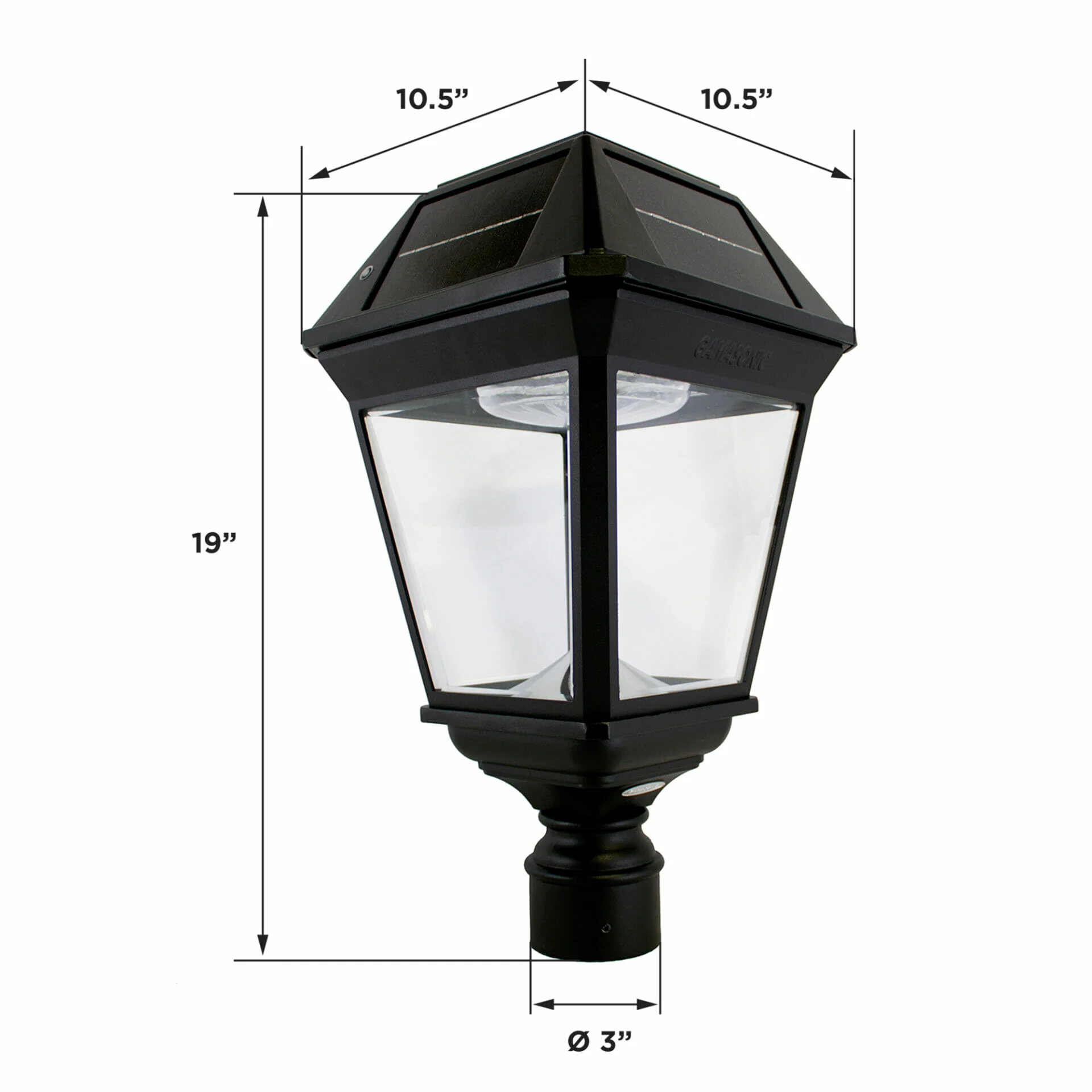 Gama Sonic Imperial III Commercial Solar Post Light, 300 Lumens, CCT Selectable 2700K/6000K - Image 5