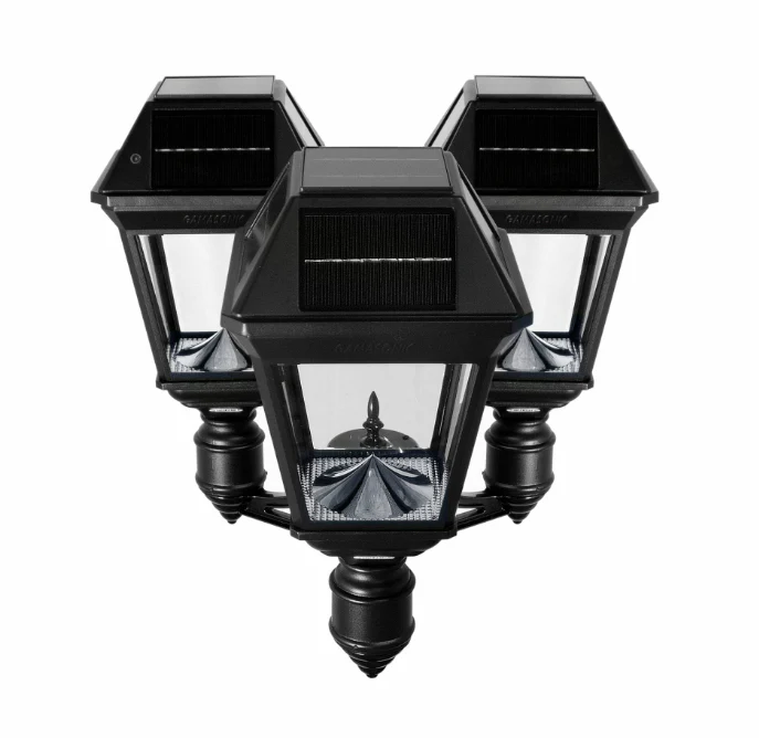 Gama Sonic Imperial III Commercial Solar Triple Post Light, 900 Lumens, CCT Selectable 2700K/6000K - Image 3