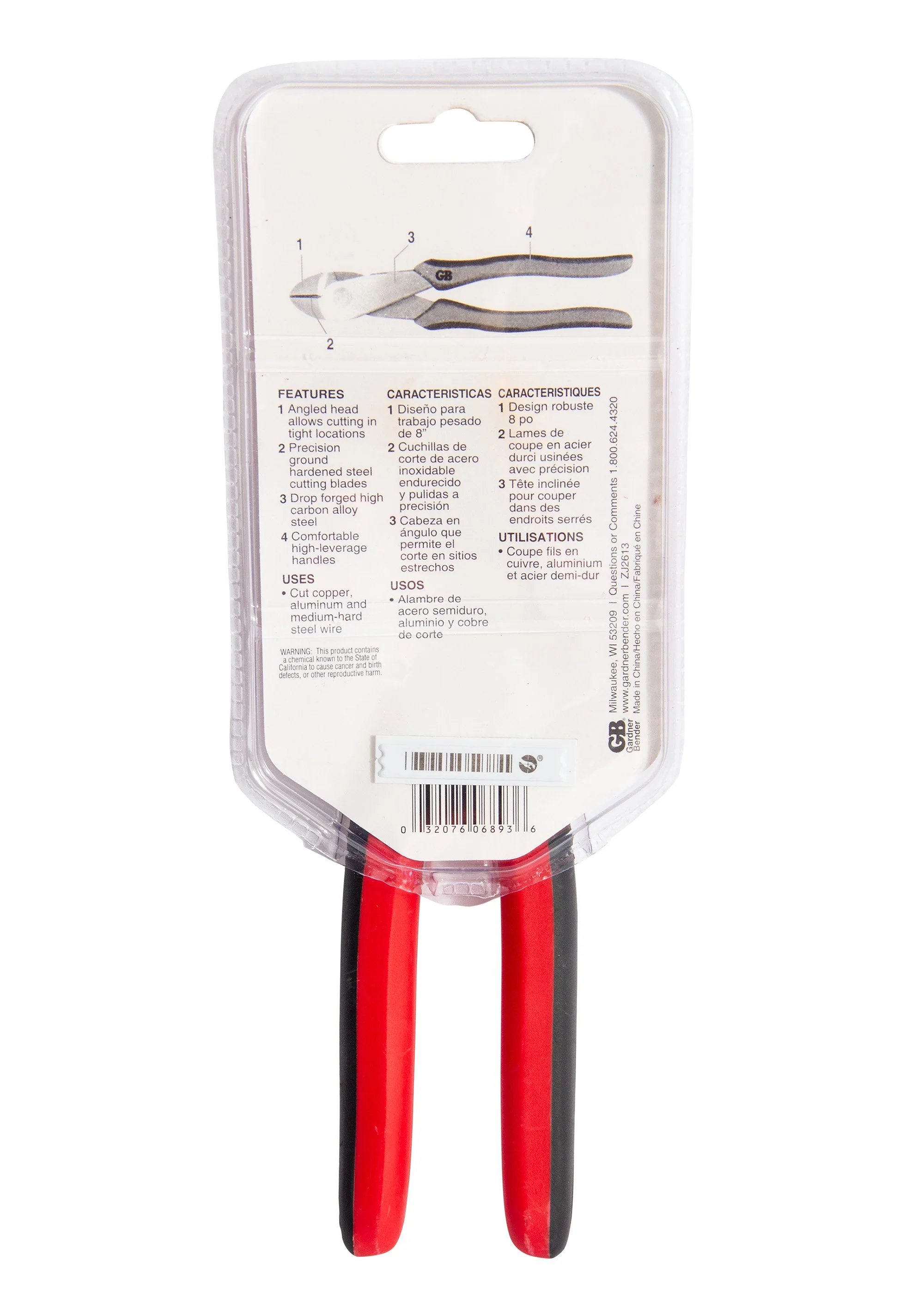 Gardner Bender GPS-3228 Cutting Pliers Curved Diagonal, 8" - Image 4