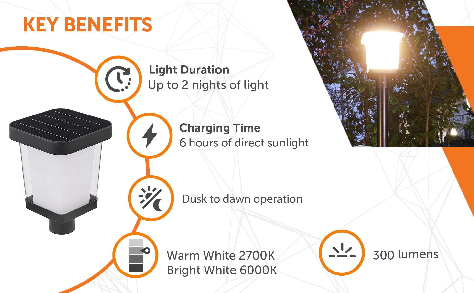 Halo Solar Post Light with 3" Fitter - Image 2