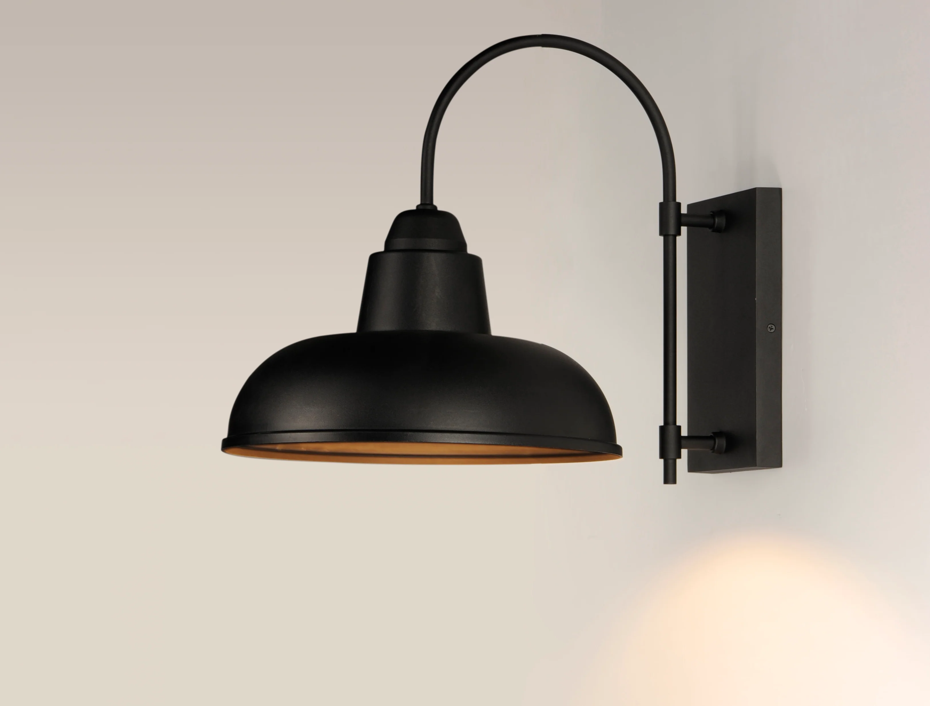 Industrial 1-Light Outdoor Wall Sconce, Black or White / Black - Image 2