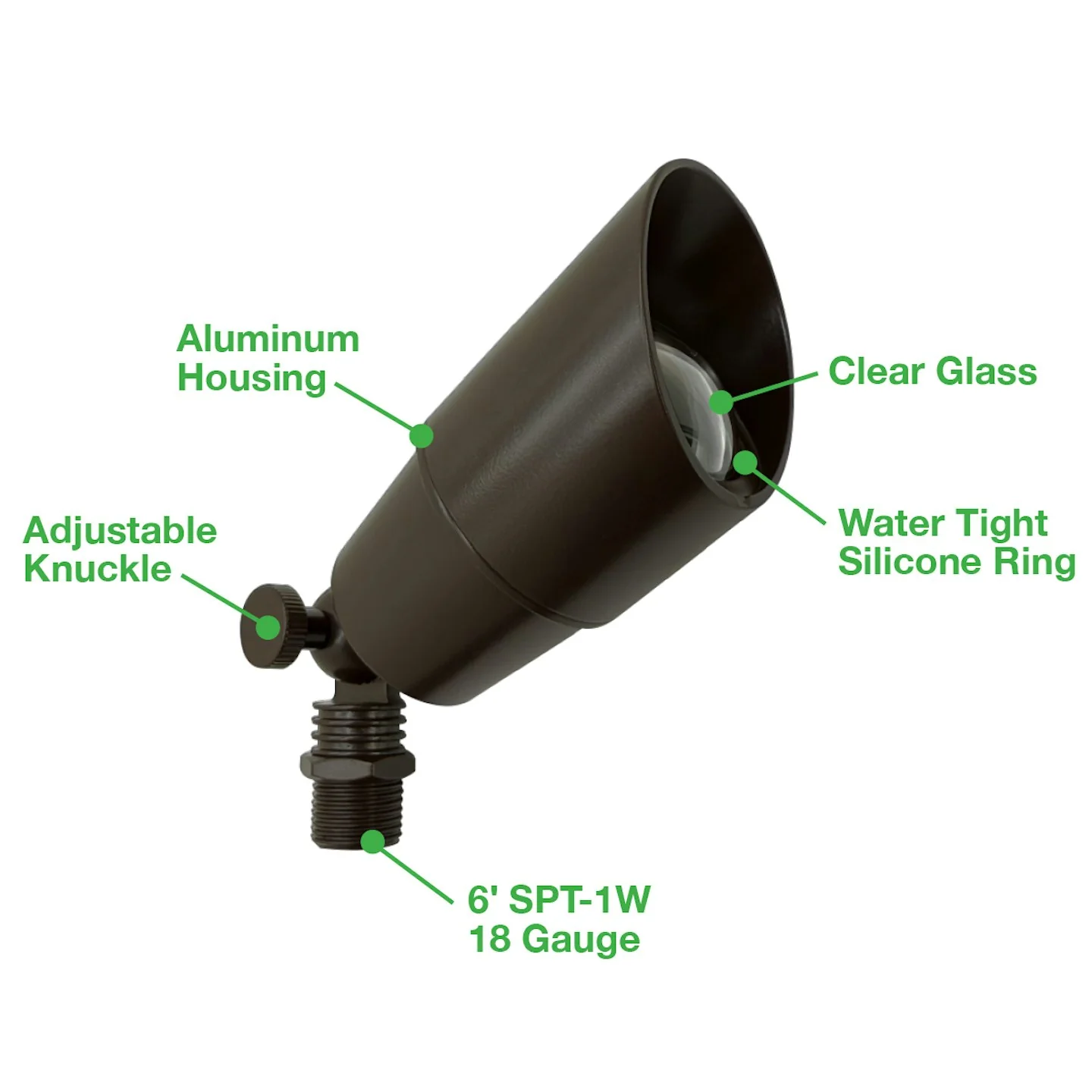 Landscape Bullet Light - MR-16: Style 2 Modern,12V, Bronze or Black - Image 4