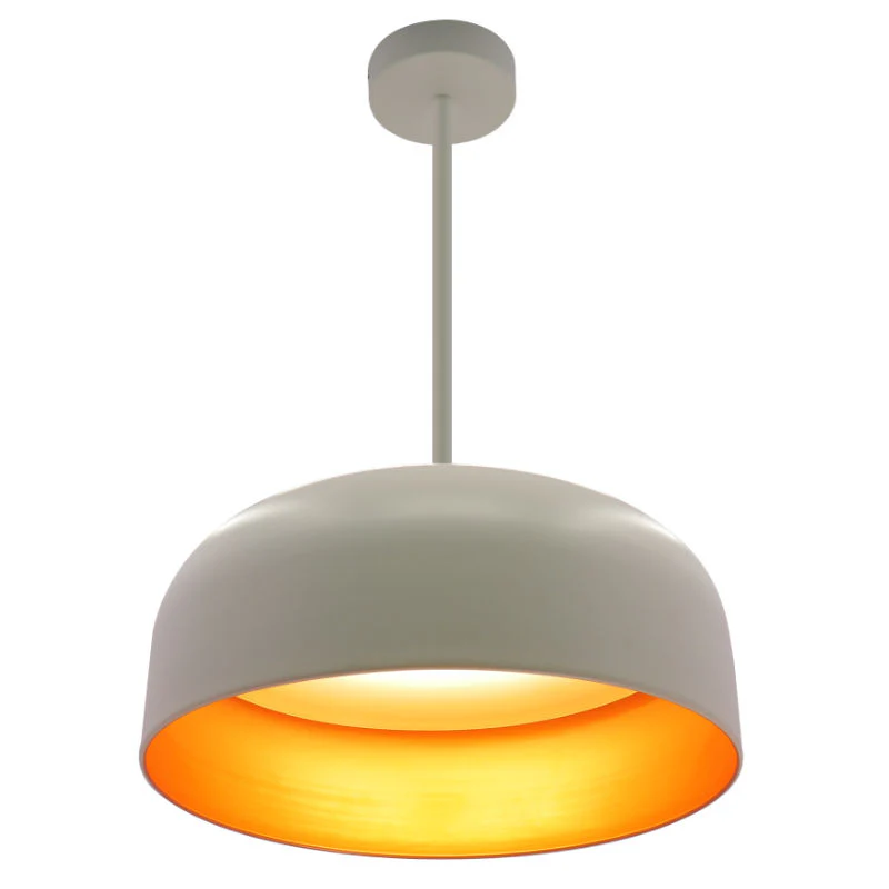 LED 24" Pan Pendant With 6FT Adjustable Rod Pendant Light, 40W, 2800LM, 120V, CCT Selectable 2700K/3000K/35000K/4000K/5000K, White Gold or Black Gold Finish