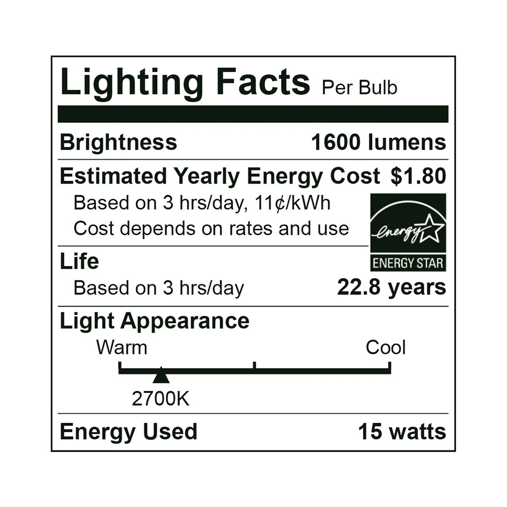 25PK LED A19 Bulb, 15 Watt, 120V, 1600 Lumens, 2700K, 3000K, 4000K, 5000K - Image 6