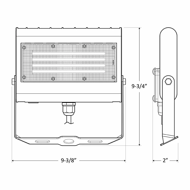 LED Architectural Flood Light with Trunnion, Selectable Wattage 15/20/30/50W, 3000K or 5000K, 120-277V - Image 4