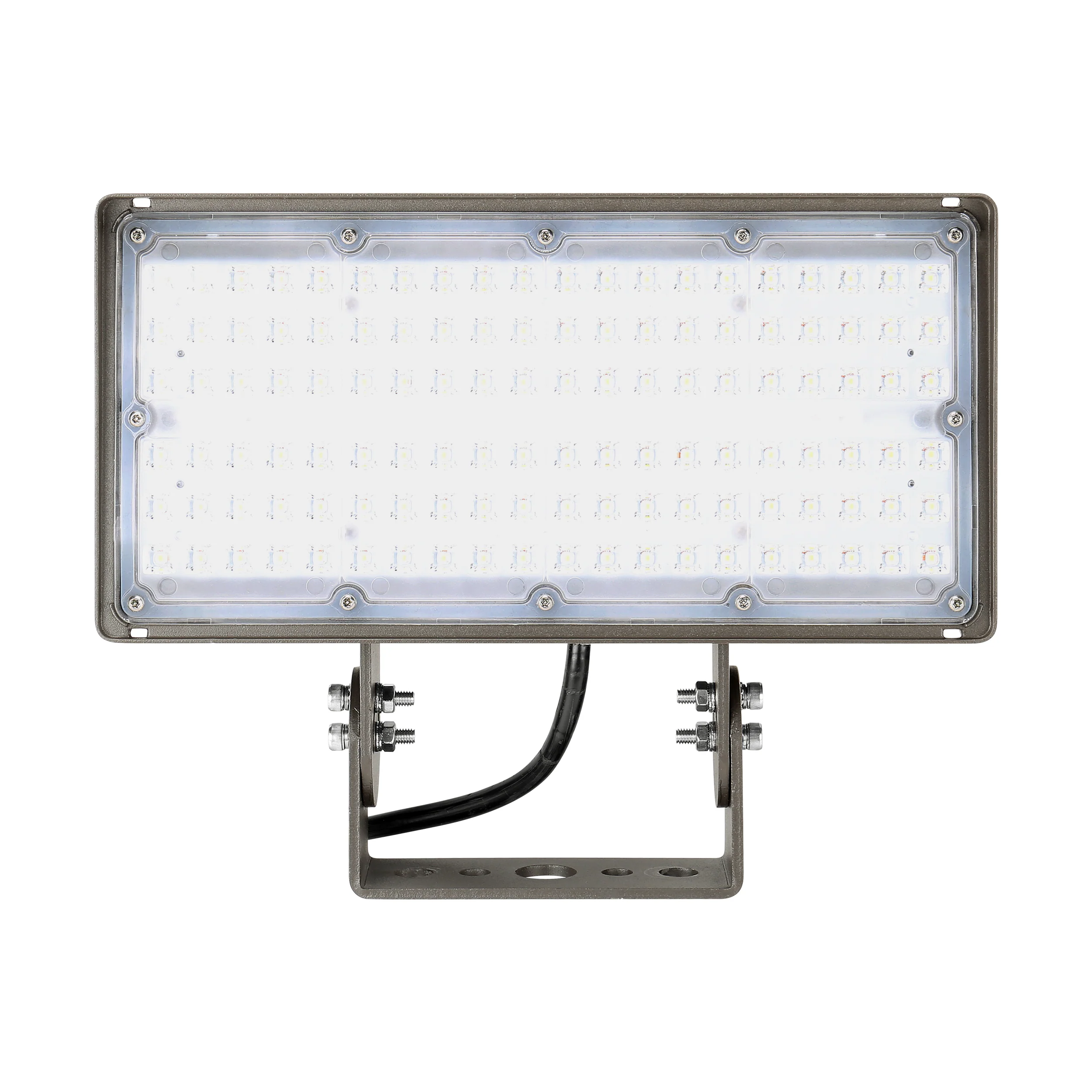 LED Flood Light, 13,500 Lumens, 100W, 5000K, 120-277V, Yoke or Slipfitter Mount, Dark Bronze Finish - Image 4