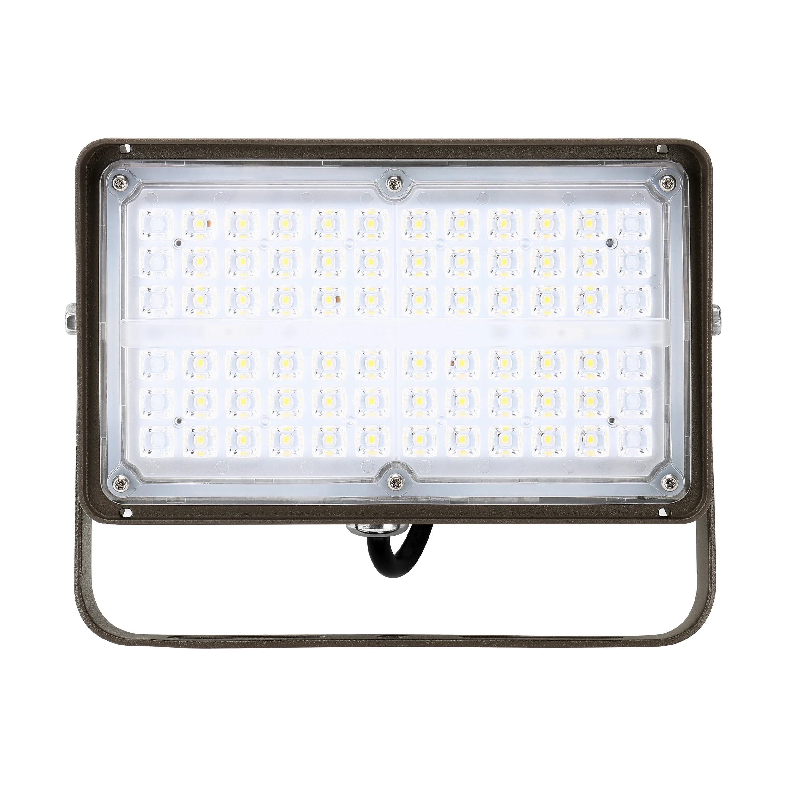 LED Flood Light, 7800 Lumens, 60W, 5000K, 120-277V, Knuckle or Trunnion Mount, Dark Bronze Finish - Image 4