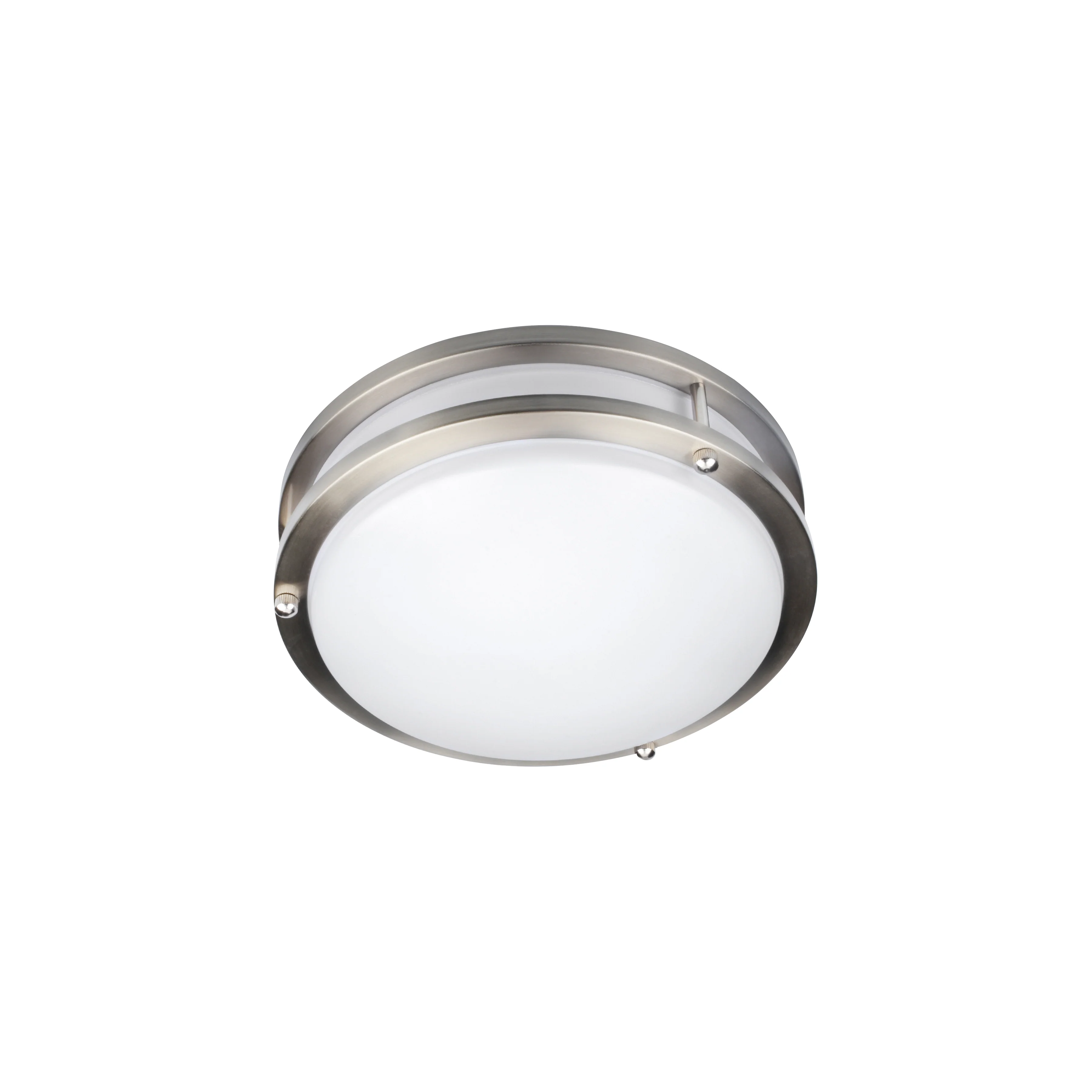 LED Flush Mount Ceiling Light, 1820 Lumens, 26W, 3000K, 120V, Brushed Steel, Solero II Collection - Image 3