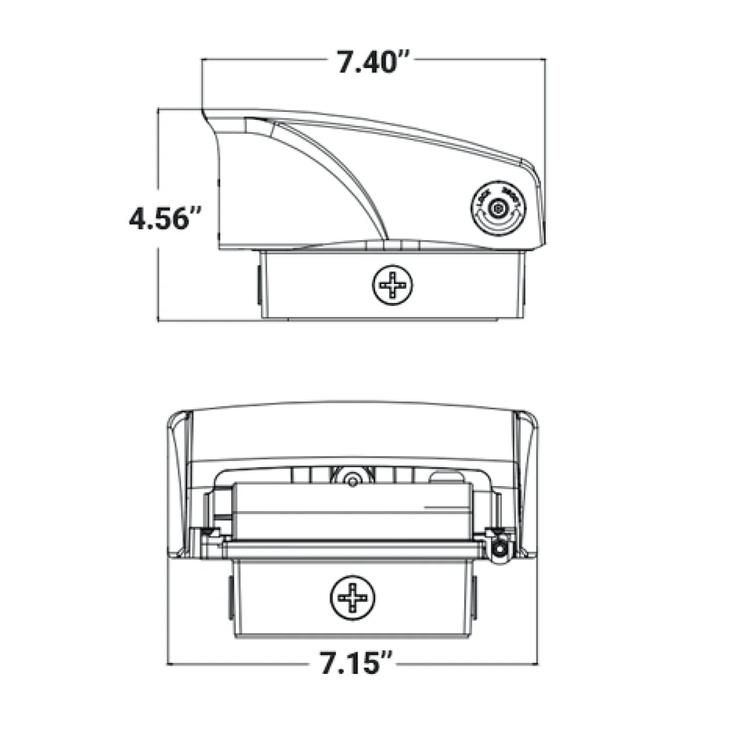 LED Full Cutoff Adjustable Wall Pack, 30W, 4050 Lumens, CCT Selectable, 120-277V, Bronze Finish - Image 6