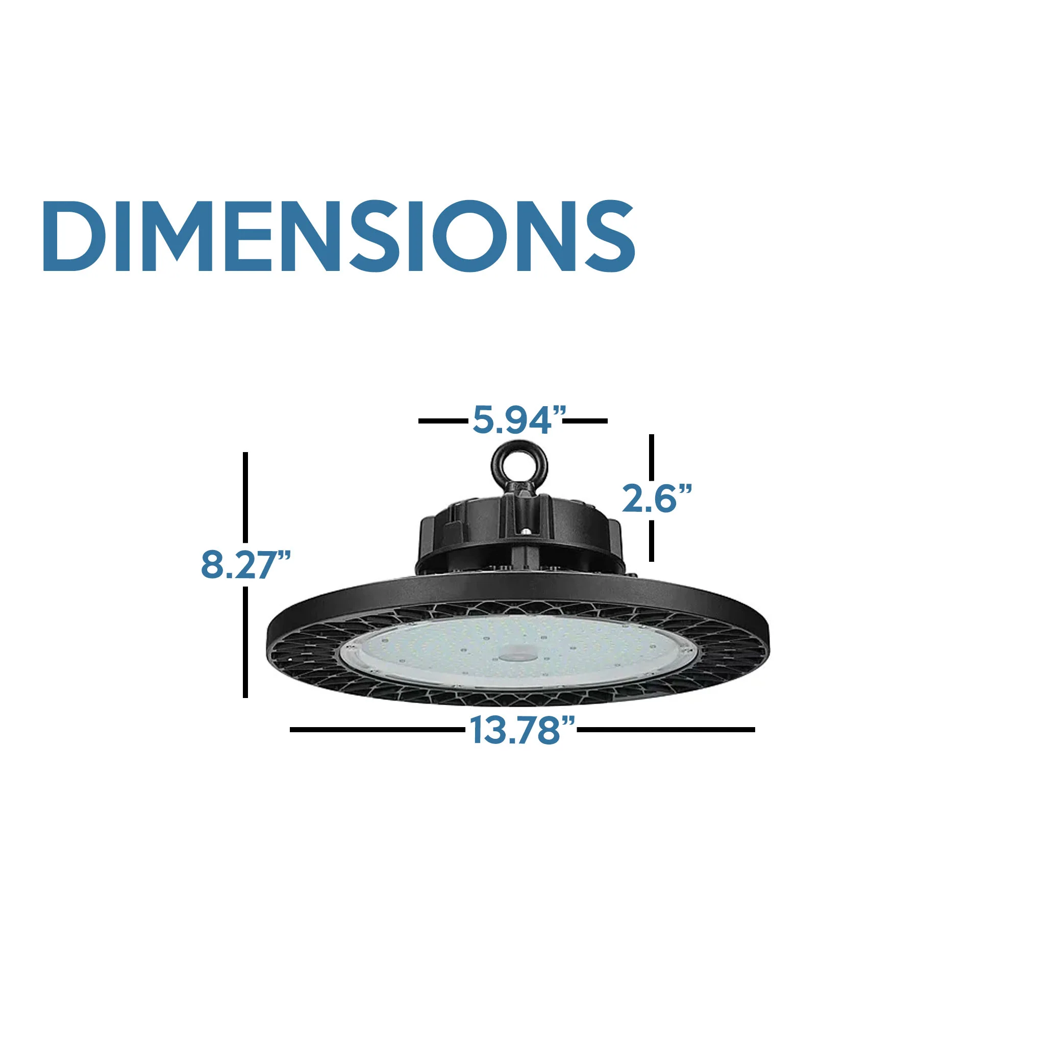 LED Mars UFO High Bay, 100 watt, 14,000 Lumens, Comparable to HID 250 Watt Fixture, 120-277V - Image 4