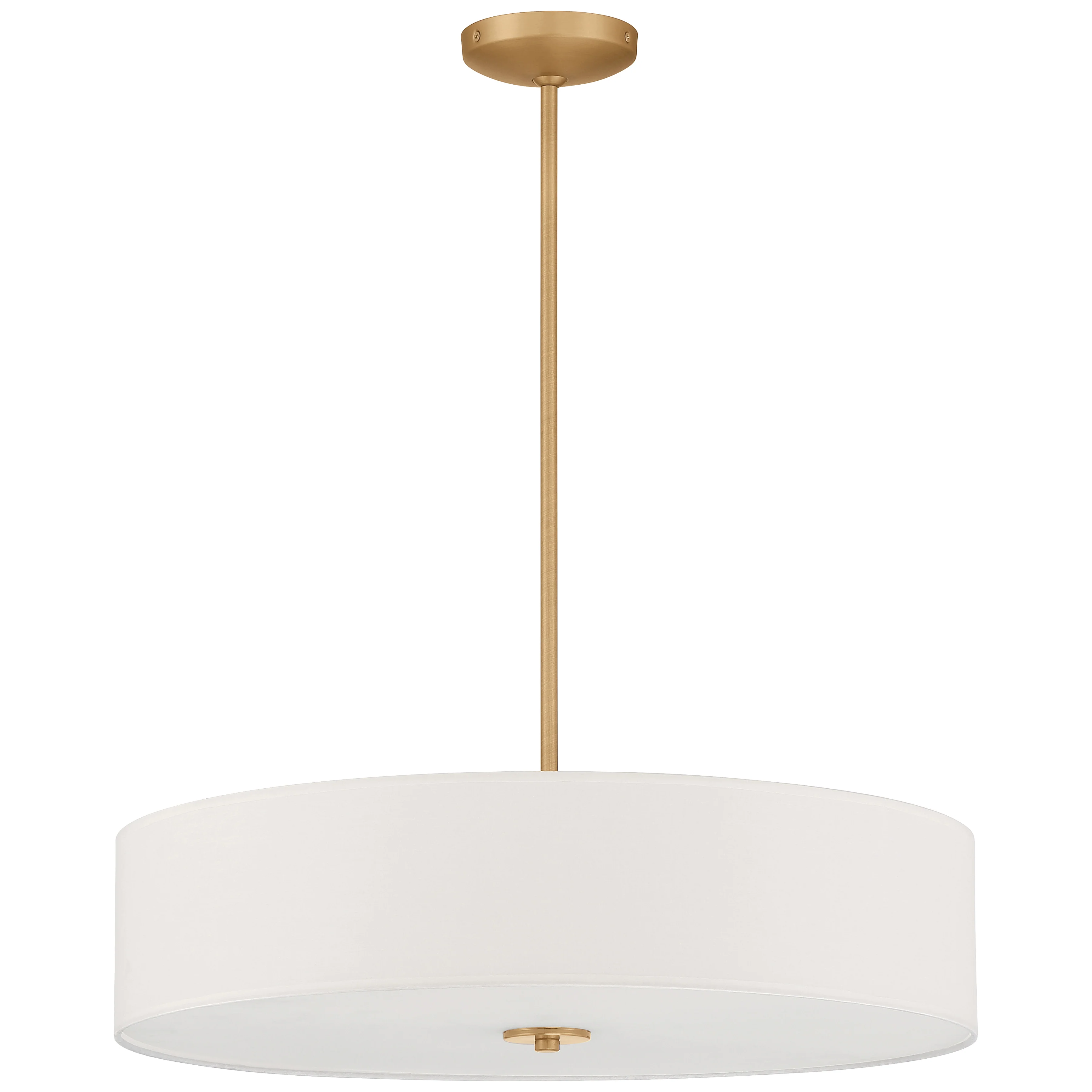 LED Pendant Semi-Flush Mount Ceiling Light, 34W, Antiqued Brushed Brass Finish, 120V, Mid Town Collection - Image 3