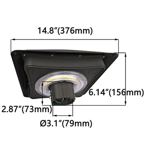 LED Post Top Light, 100W, 13500 Lumens, 4000K or 5000K, 120-277V, Dark Bronze Finish - Image 2