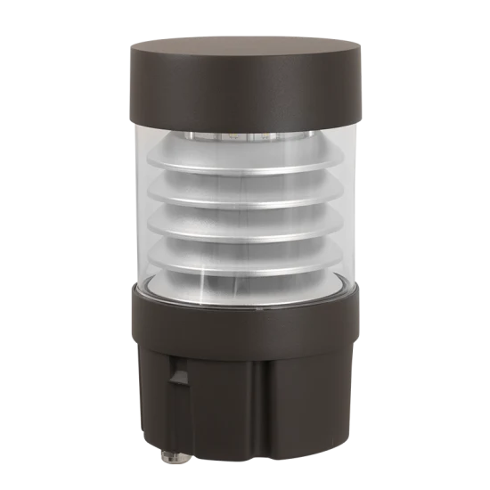 LED SPEC-SELECT™ Bollard Round, Flat Top, Louver, 2860 Lumen Max, Wattage and CCT Selectable, 120-277V